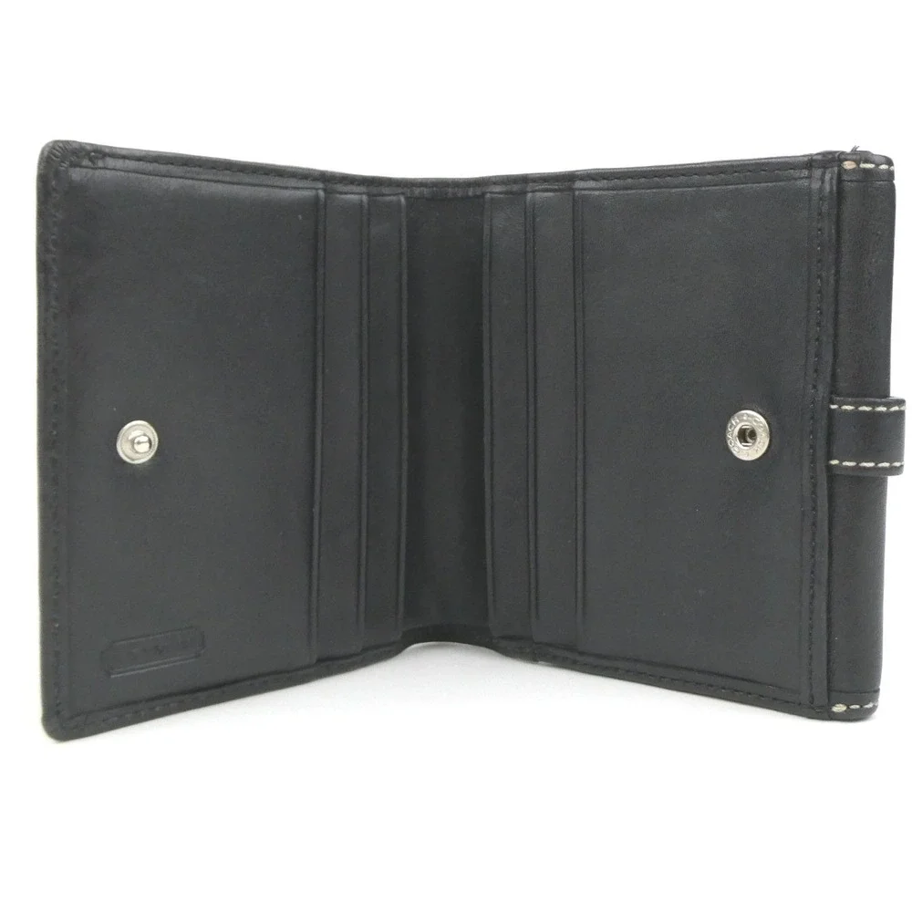 Coach Black Leather Soho Buckle Small Bifold Wallet